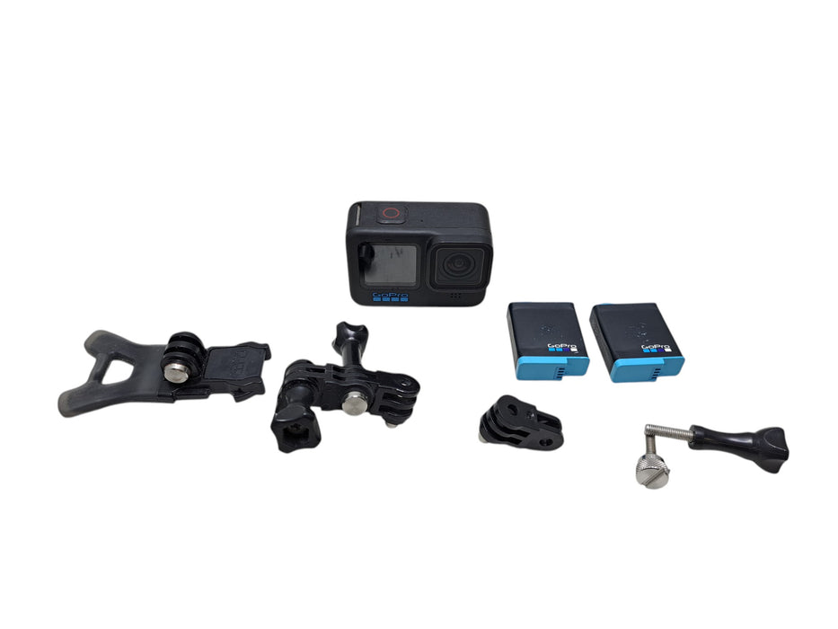 GoPro HERO10 Black 5.3K Action Camera with 2x Battery, Mounts & Case *READ*