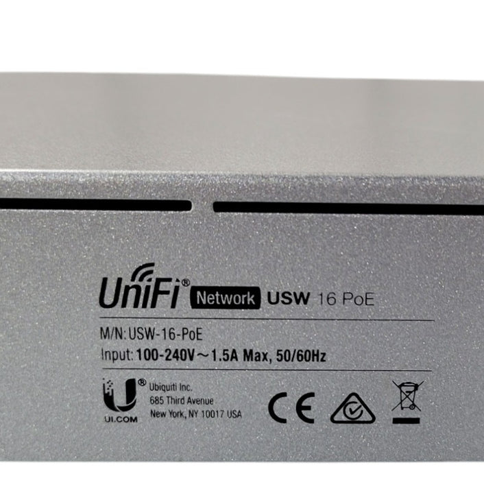 Ubiquiti UniFi USW-16-PoE - 16-Port Managed Gigabit Switch with 2 SFP (READ)