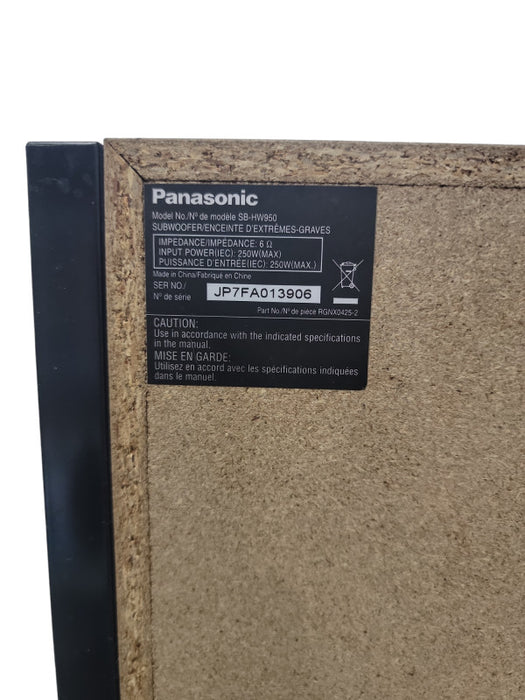 Panasonic Sound System 2xSB-HS950 2xSB-HF950 1xSB-HW950 1xSB-HC950