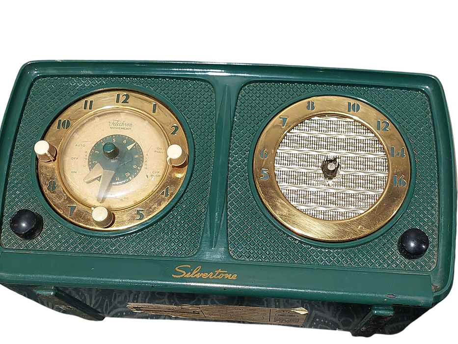 Vintage Radio Silvertone 1952 Telechron Movement