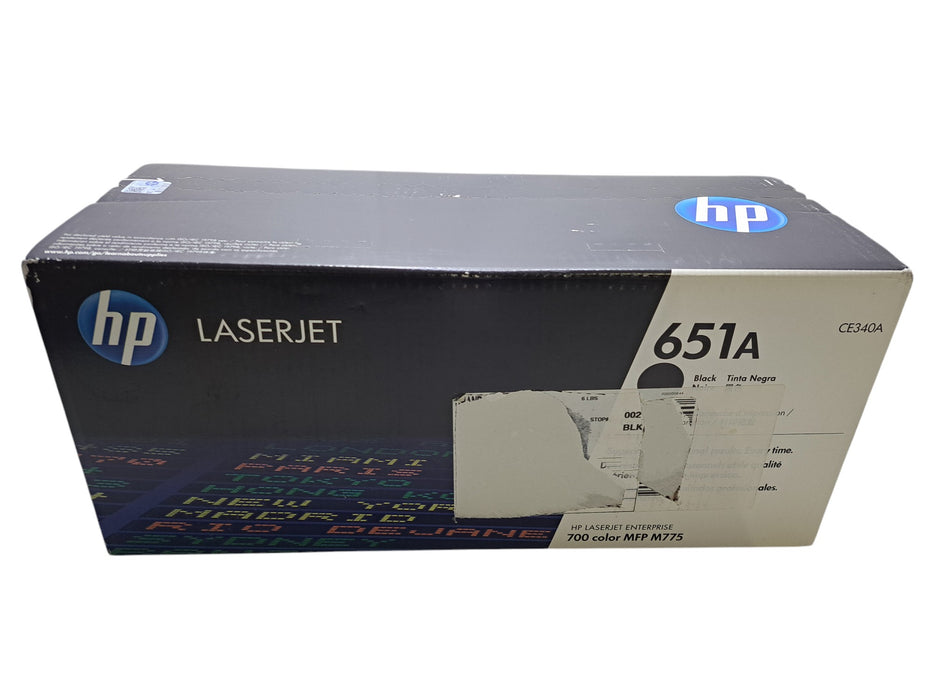 HP 651A CE340A Black LaserJet Toner Cartridge (New Sealed)
