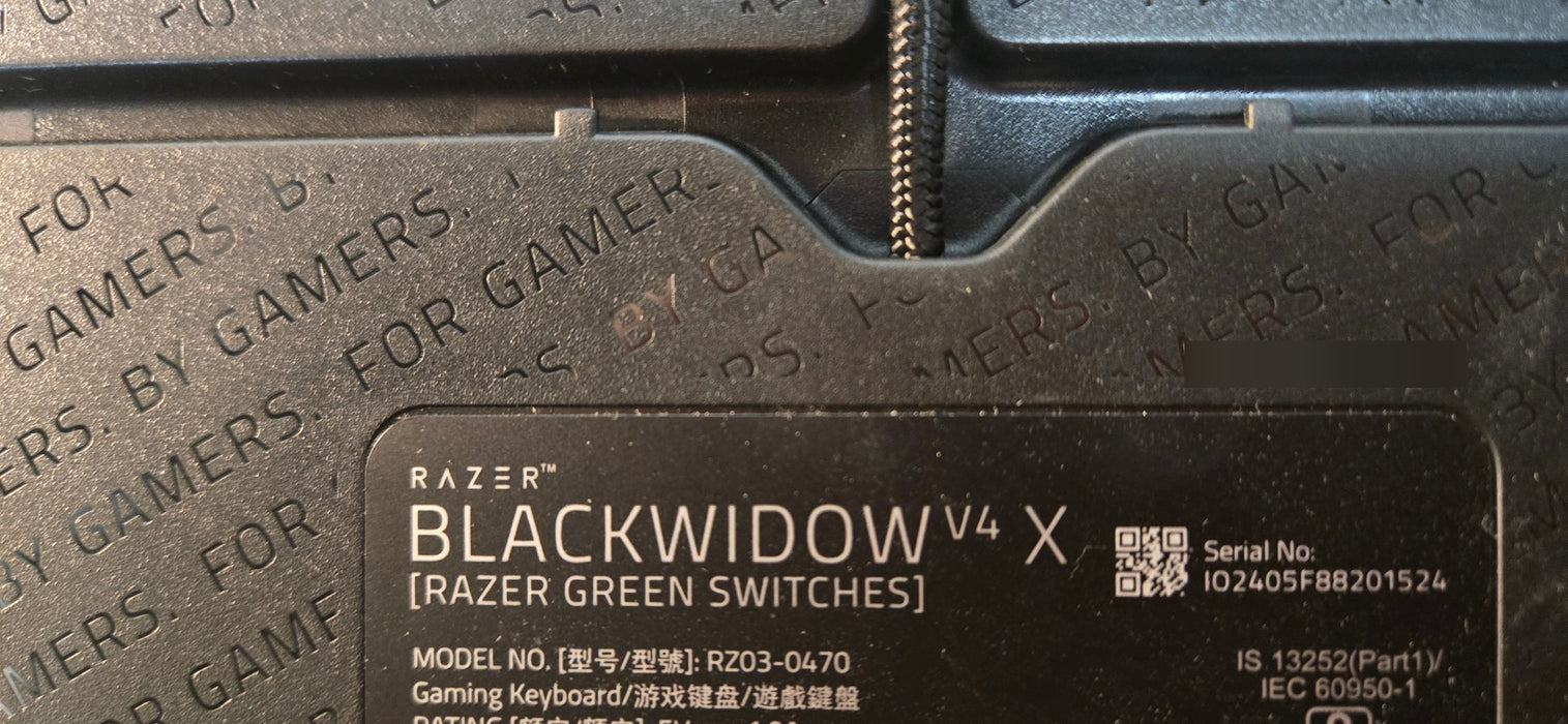 Razer BlackWidow V4 X RZ03-0470 - Mechanical Gaming Keyboard Green Switches