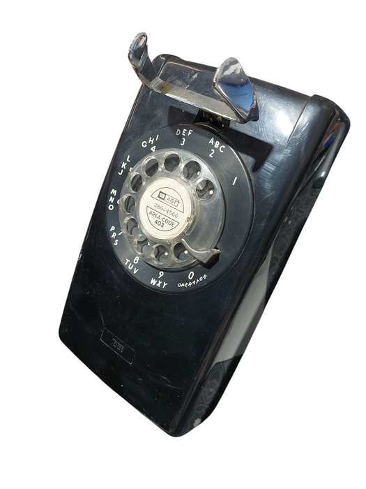 Vintage ITT Wall Phone Receiver , No Handset ( Cut off )