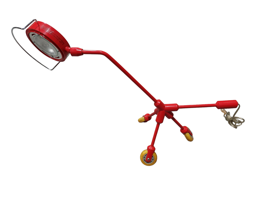 Vintage Ikea KILA Desk Lamp - Red Wheeled Tripod- Harry Allen Edition 2000's