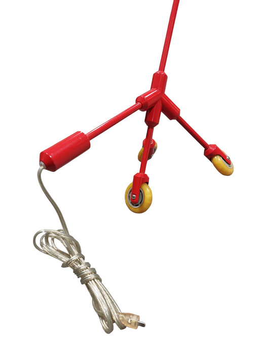 Vintage Ikea KILA Desk Lamp - Red Wheeled Tripod- Harry Allen Edition 2000's