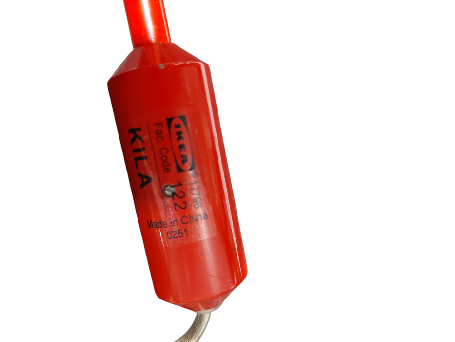 Vintage Ikea KILA Desk Lamp - Red Wheeled Tripod- Harry Allen Edition 2000's