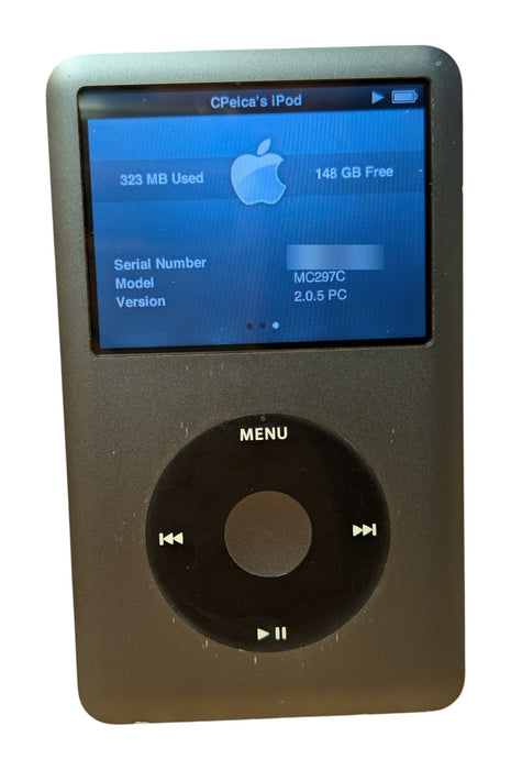 Apple iPod classic 160GB Late 2009 - Model MC297C Black / Charcoal