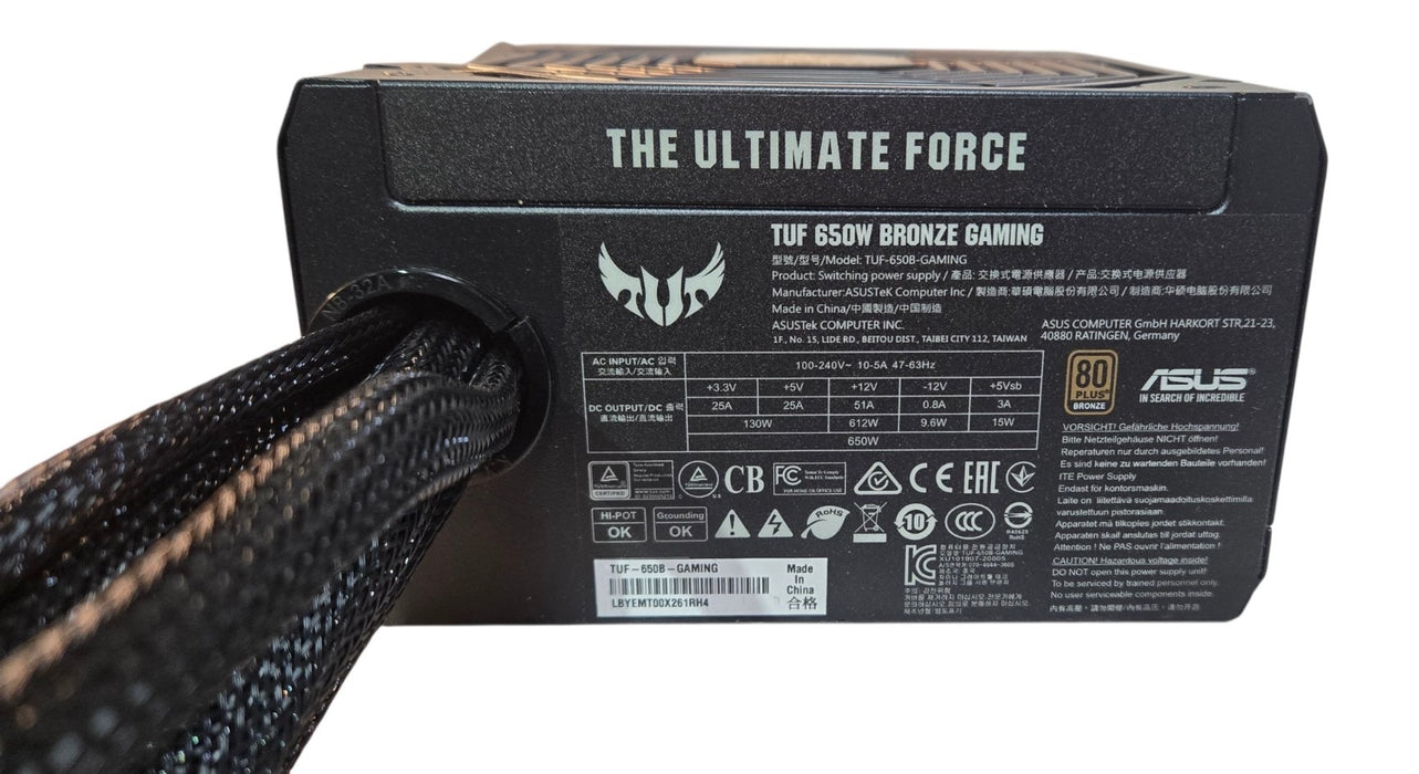 ASUS TUF-650B-GAMING - 650W 80 PLUS Bronze Non-Modular Power Supply (READ)