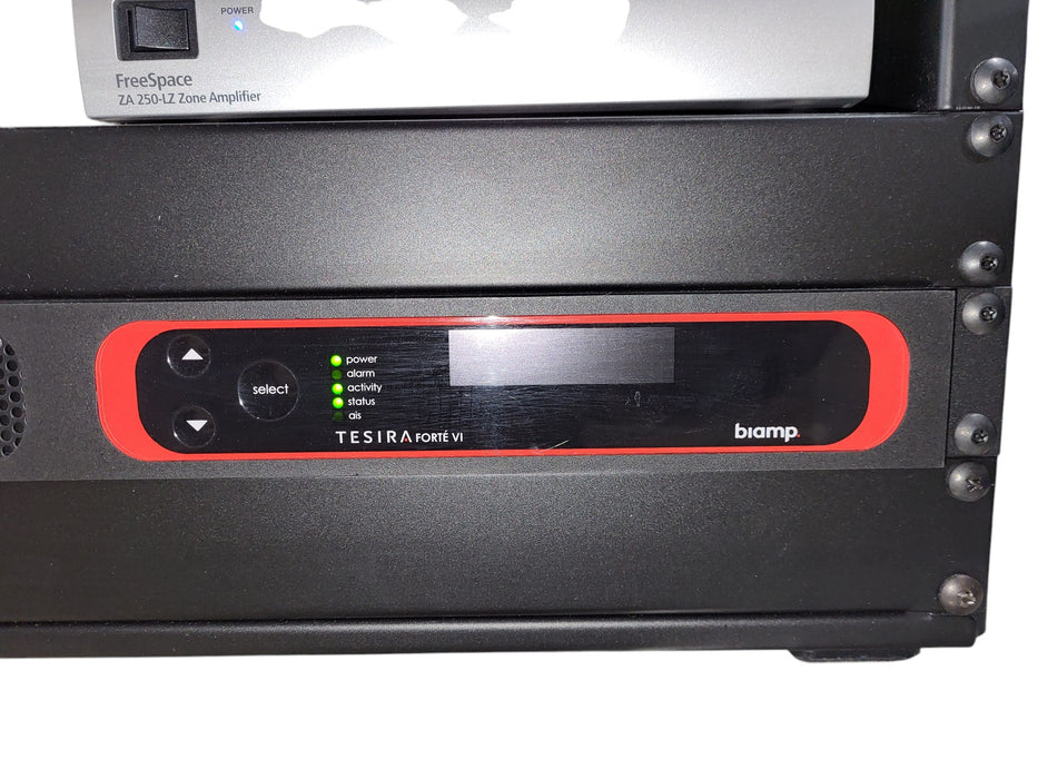 Biamp TesiraFORTÉ VI Audio DSP Bose FreeSpace ZA 250-LZ Middle Atlantic Rack