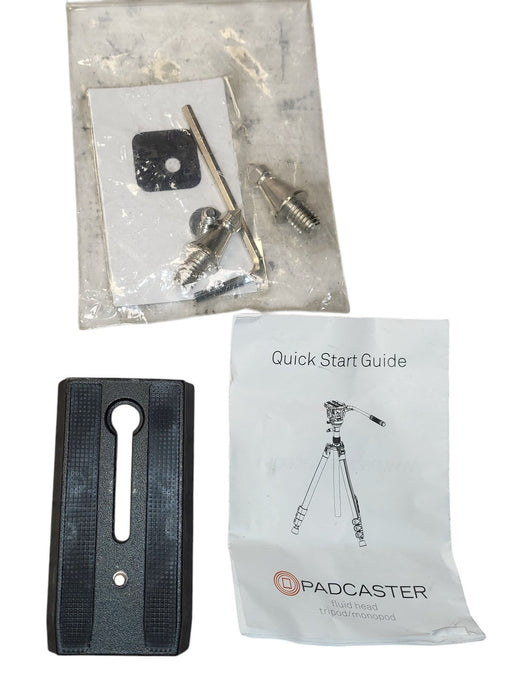 Padcaster Fluid Head Tripod / Monopod with Bag & Accessories