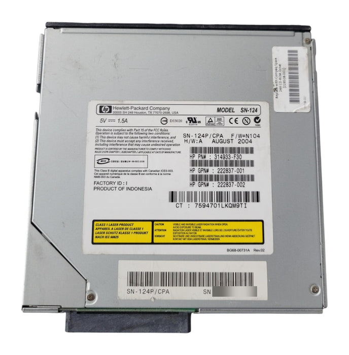 HP SN-124 24X Slim CD-ROM Drive 314933-F30 222837-001