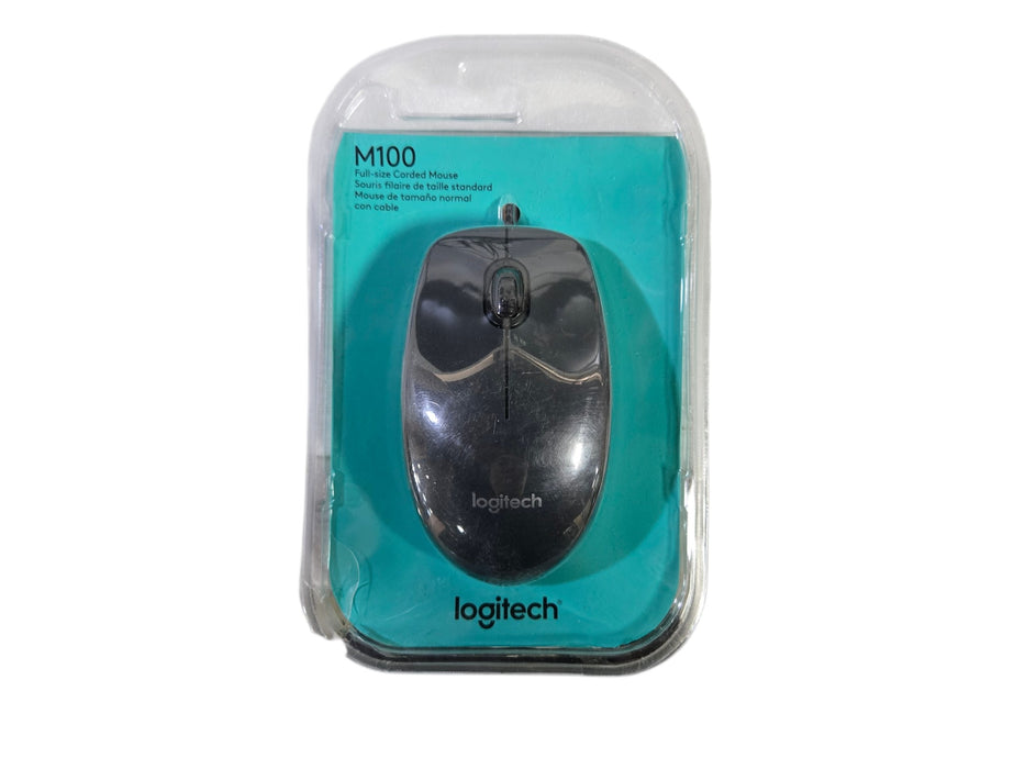 Logitech M100 - Full-Size Corded USB Optical Mouse