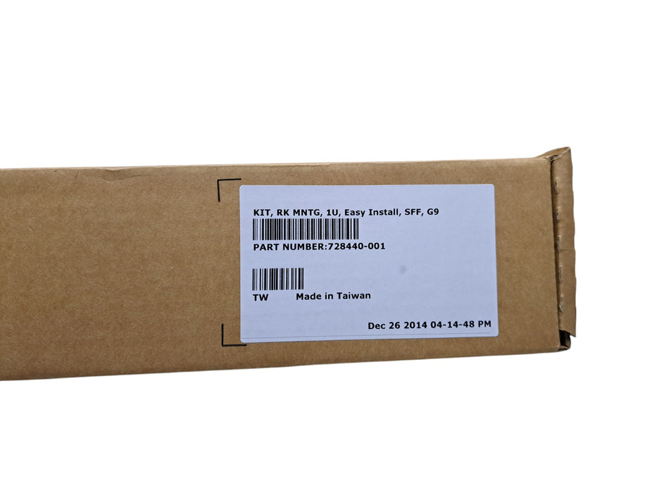 HP 728440-001 - 1U Easy Install SFF G9 Rack Mounting Rail Kit (Sealed)