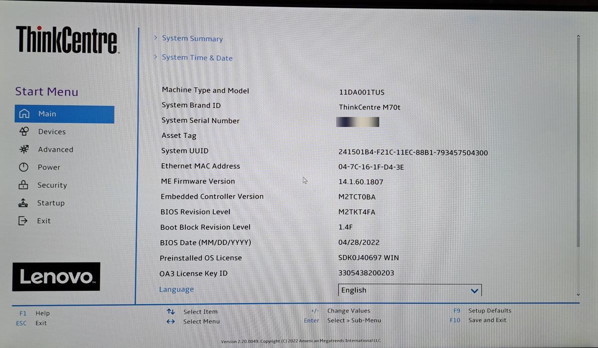 Lenovo ThinkCentre M70t | Intel Core i7-10700 @2.90GHz, 16GB DDR4, No HDD *READ*
