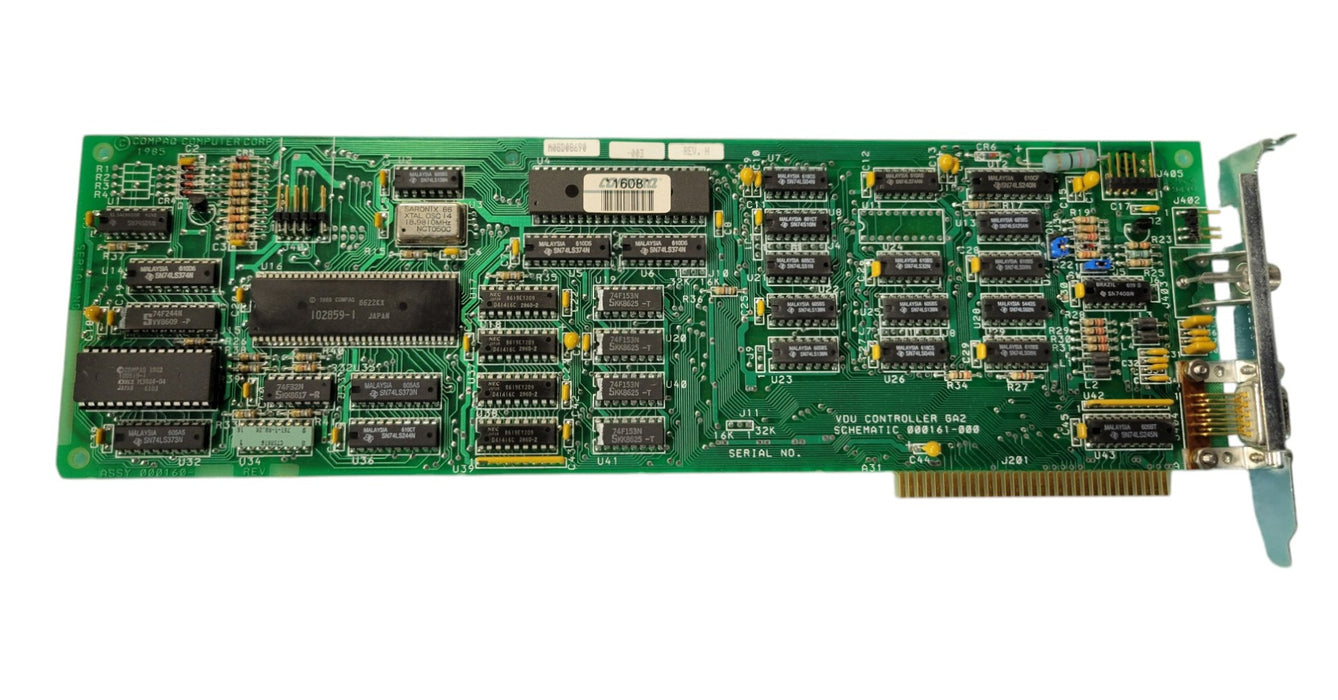 Compaq VDU Controller GA2 - Vintage ISA VDU Video Display Controller Board