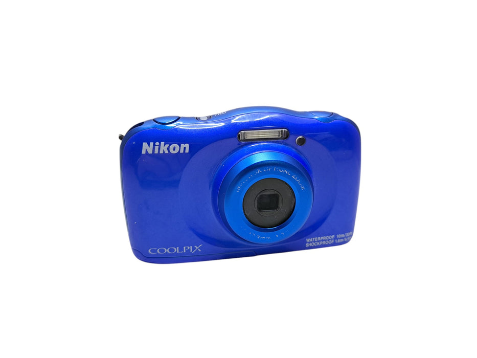 Nikon COOLPIX W100 Waterproof Shockproof Digital Camera - Blue w/ Battery