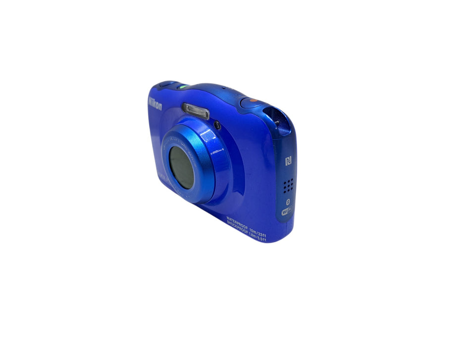 Nikon COOLPIX W100 Waterproof Shockproof Digital Camera - Blue w/ Battery