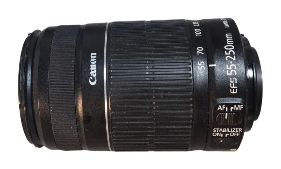 Canon EF-S 55-250mm f/4-5.6 IS Image Stabilizer Camera Lens (READ)