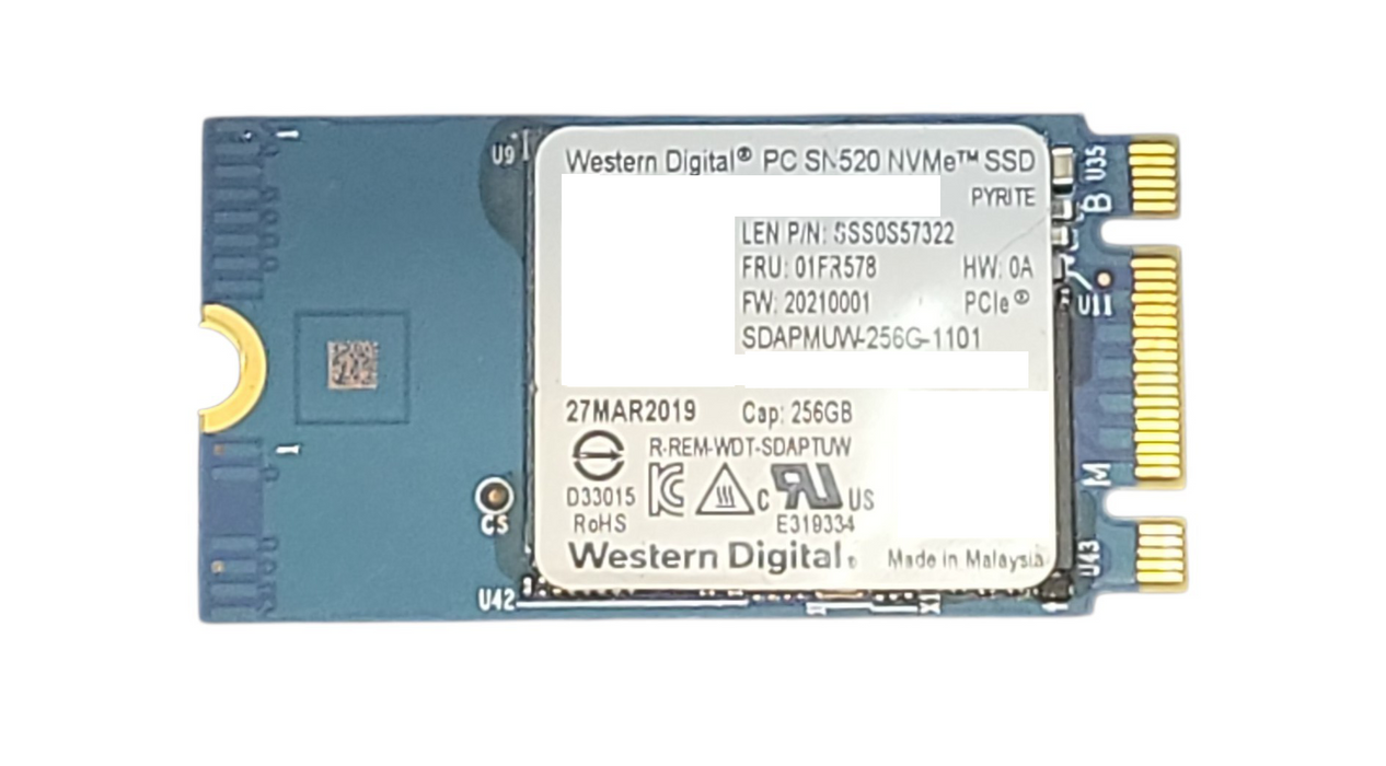 250GB - 256GB m.2 NVMe 2242 SSD - Assorted Brands