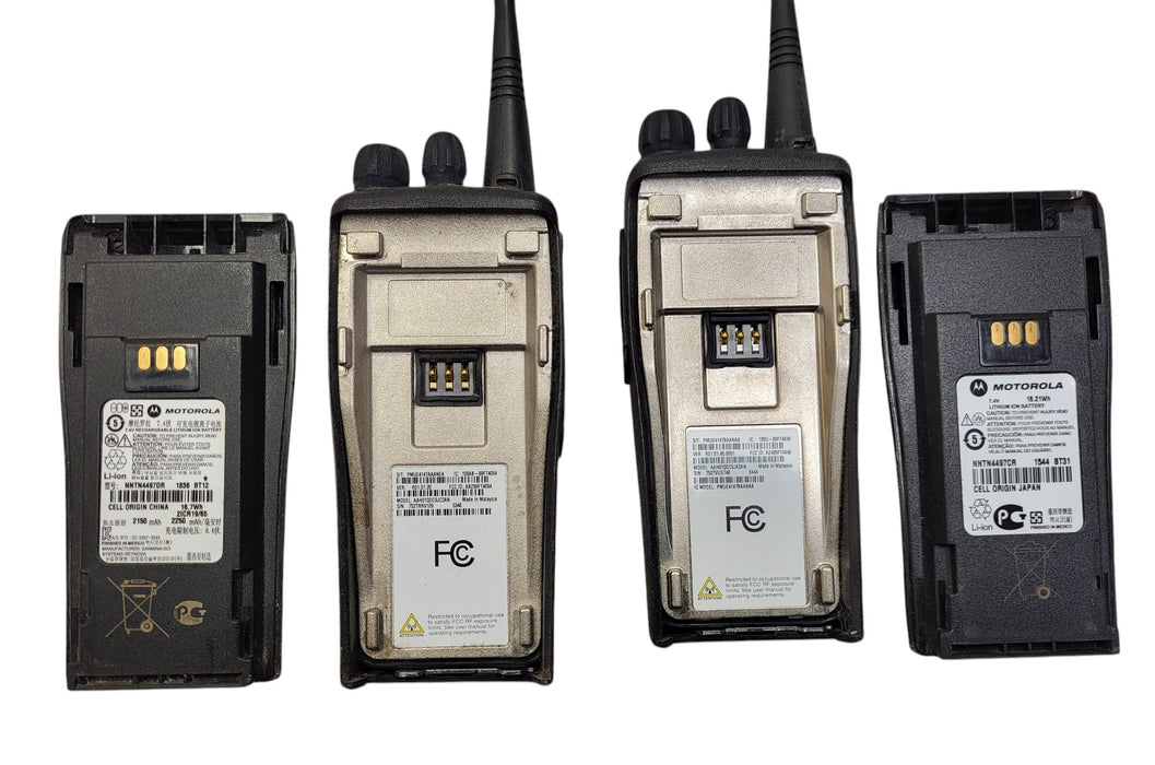 Lot of 2x Motorola CP200d Two-Way Radios with Antennas & Batteries (READ)