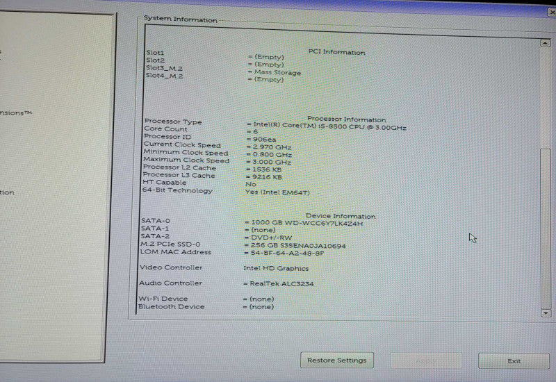 Dell OptiPlex SFF | i5-8500 | 8GB RAM | 256GB NVMe | 1TB HD