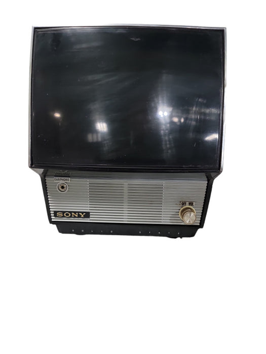 Vintage Portable Sony Solid State TV model 7-75W  7 Inch 1975  Tested