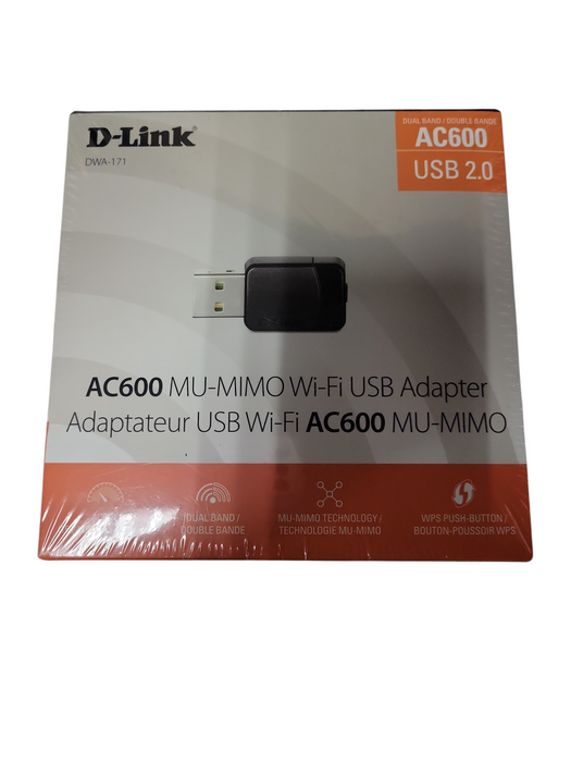 D-Link DWA-171 Wi-Fi Wave 2 AC600 USB 2.0 Wireless Adapter