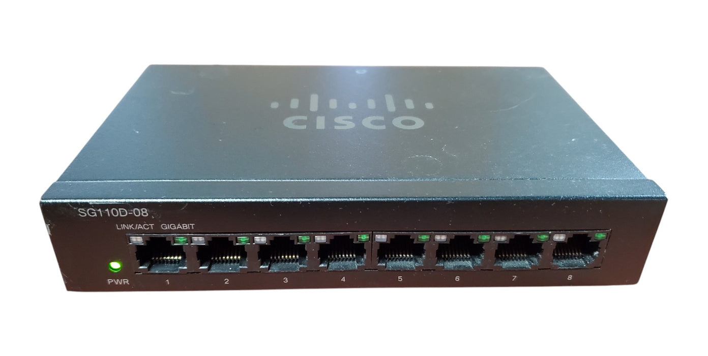 Cisco SG110D-08 - 8-Port Gigabit Desktop Switch with Power Adapter