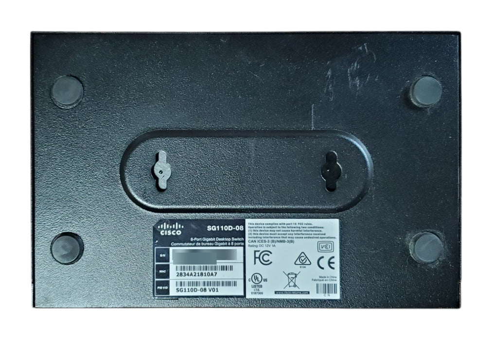 Cisco SG110D-08 - 8-Port Gigabit Desktop Switch with Power Adapter