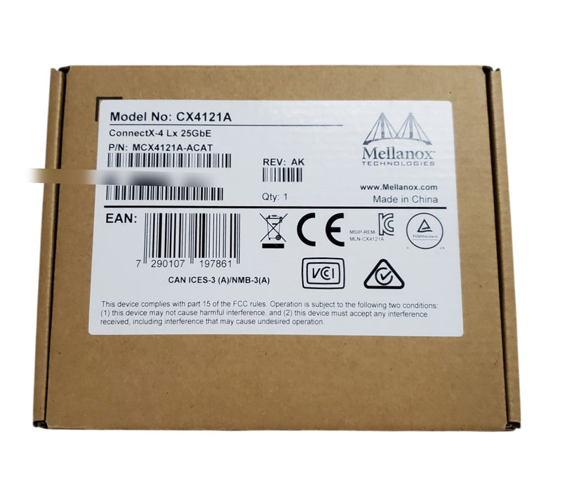 Mellanox ConnectX-4 Lx MCX4121A-ACAT 25GbE SFP28 PCIe Network Adapter