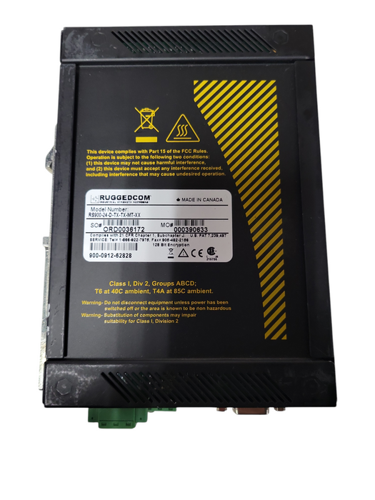 RuggedCom RuggedSwitch RS900 - RS900-24-D-TX-TX-MT Managed Ethernet Switch