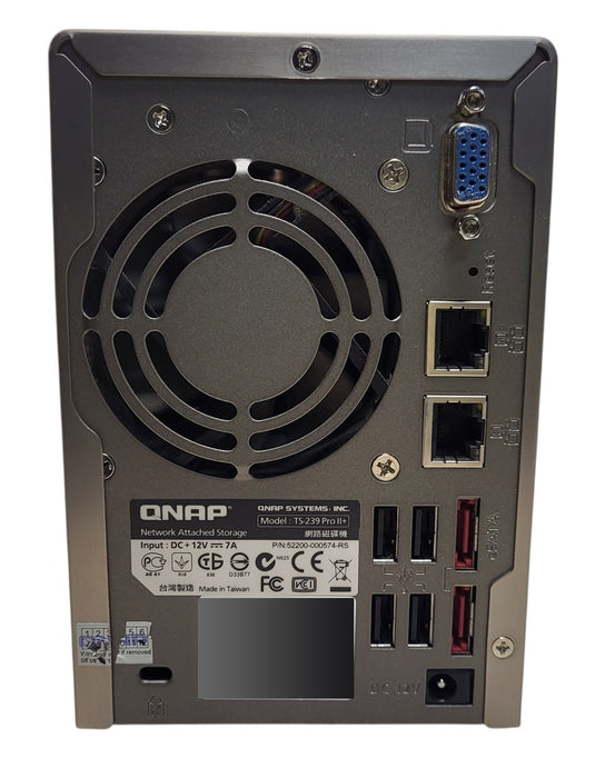 QNAP TS-239 Pro II+ - 2-Bay NAS 1GB RAM 1x 2TB HDD No AC