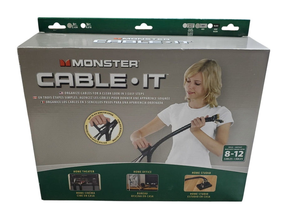 New - Monster Cable-It Large 16ft Cable Management System