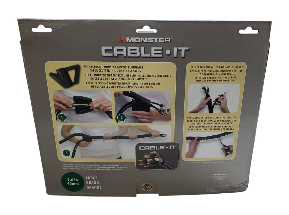 New - Monster Cable-It Large 16ft Cable Management System