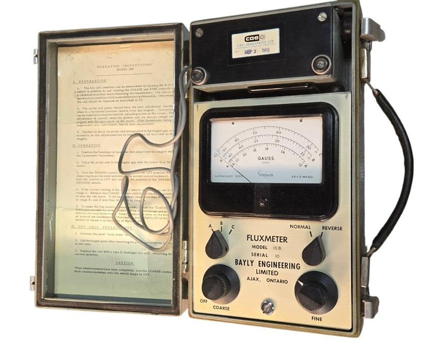 Bayly Engineering Model 15 B Fluxmeter Simpson Gauss Meter (READ)