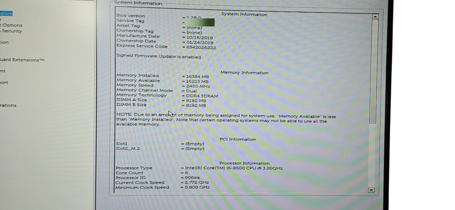 Dell OptiPlex 7460 AIO -Intel i5-8500 | 16GB DDR4 RAM | 120GB m.2 W/ Stand | SEE