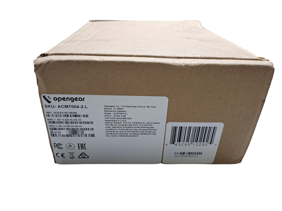 Opengear ACM7004-2-L Resilience Gateway (Open Box)