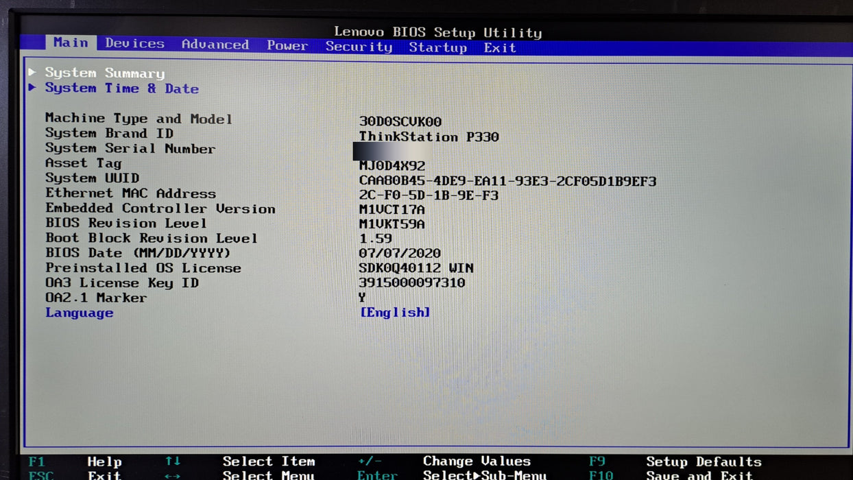 Lenovo ThinkStation P330 Tower - Xeon E-2224 3.40GHz 16GB RAM 256GB NVMe No GPU