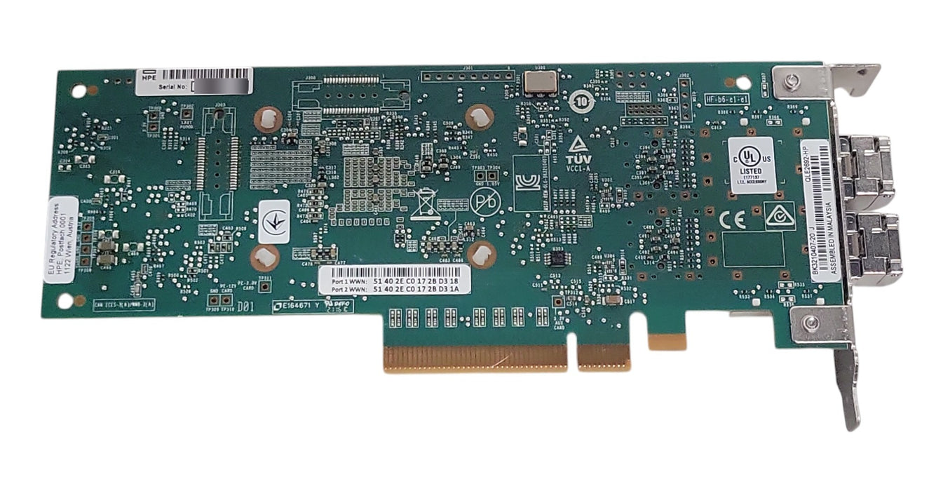 HPE SN1100Q 16Gb 2-Port Fibre Channel HBA - P9D94A P9D94-63001 w/ 2x SFP+