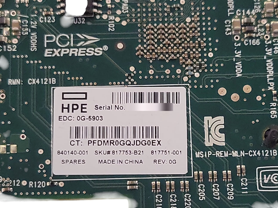 HPE 817753-B21 CX4121B - Ethernet 10/25Gb 2-port SFP28 Adapter w/ 2x 10Gb SFPs