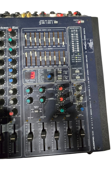 Yorkville AudioPro 508 - 8-Channel Powered Mixer 2x 250W DSP Effects (READ)