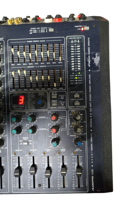 Yorkville AudioPro 508 - 8-Channel Powered Mixer 2x 250W DSP Effects (READ)