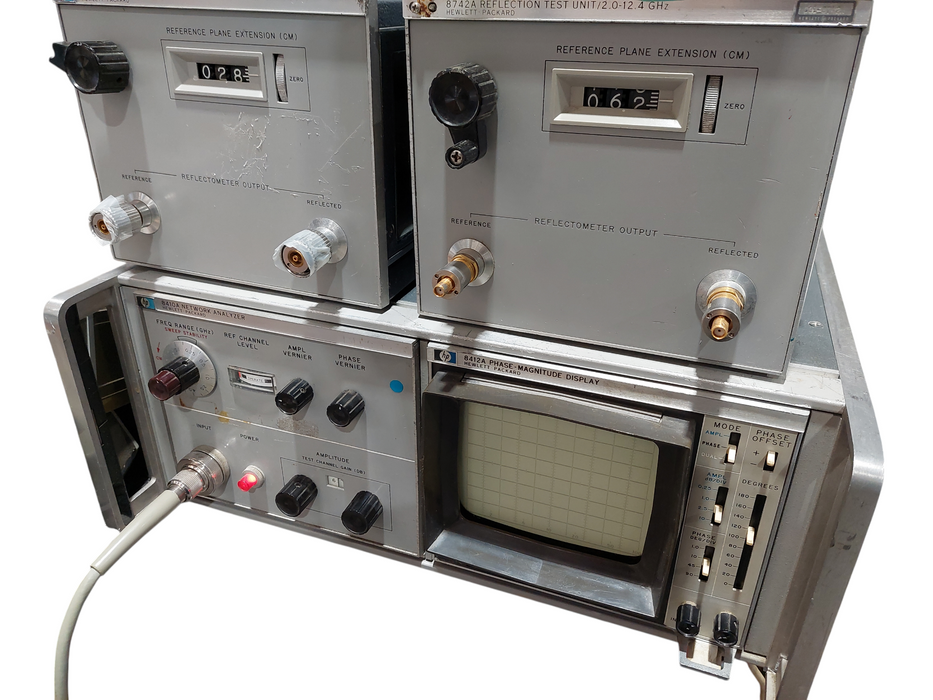Vintage Hewlett Packard Bundle 8410A Network Analyzer & 8412A, 8742A,8411A,8750A