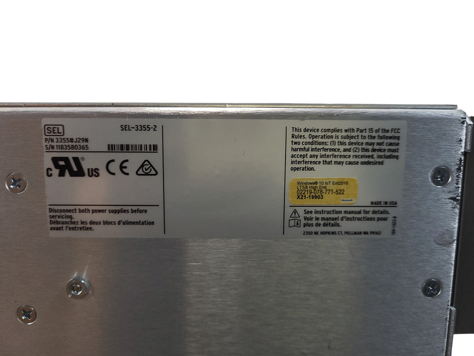 Schweitzer SEL-3355-2 - Industrial Computer SEL-9331-A PSU