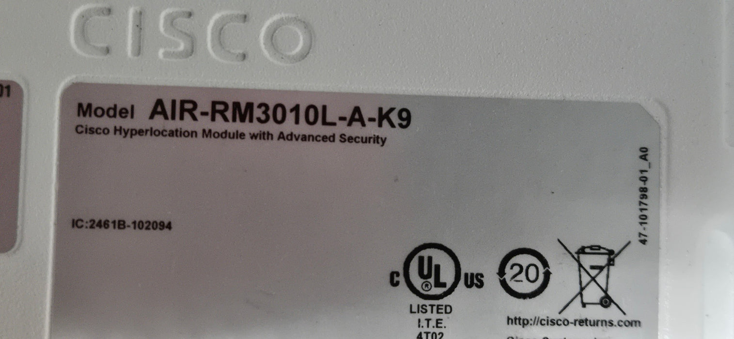 Cisco AIR-RM3010L-A-K9 Hyperlocation Module with Advanced Security