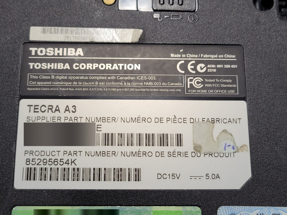 Toshiba Tecra A3 - Pentium M 1.60GHz 1.5GB RAM 160GB HDD DVD-ROM