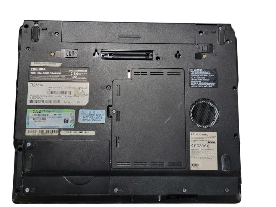 Toshiba Tecra A3 - Pentium M 1.60GHz 1.5GB RAM 160GB HDD DVD-ROM