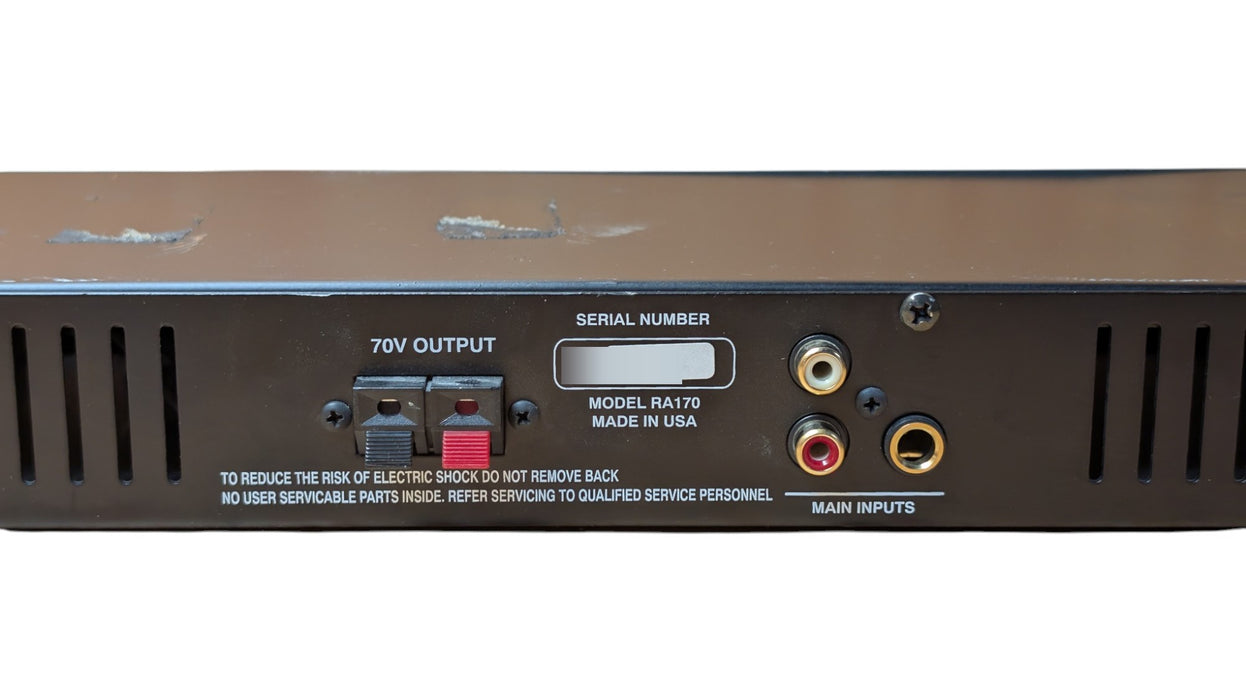 Rolls RA170 - 70 Volt Power Amplifier Rackmount