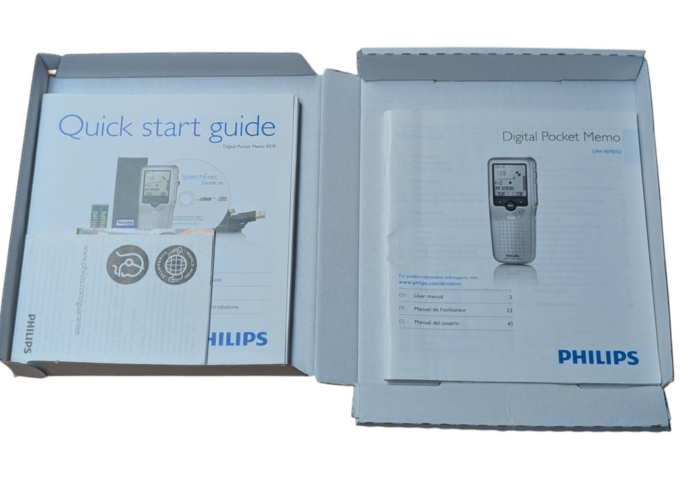 Philips Digital Pocket Memo LFH9370 Handheld Voice Dictation Recorder