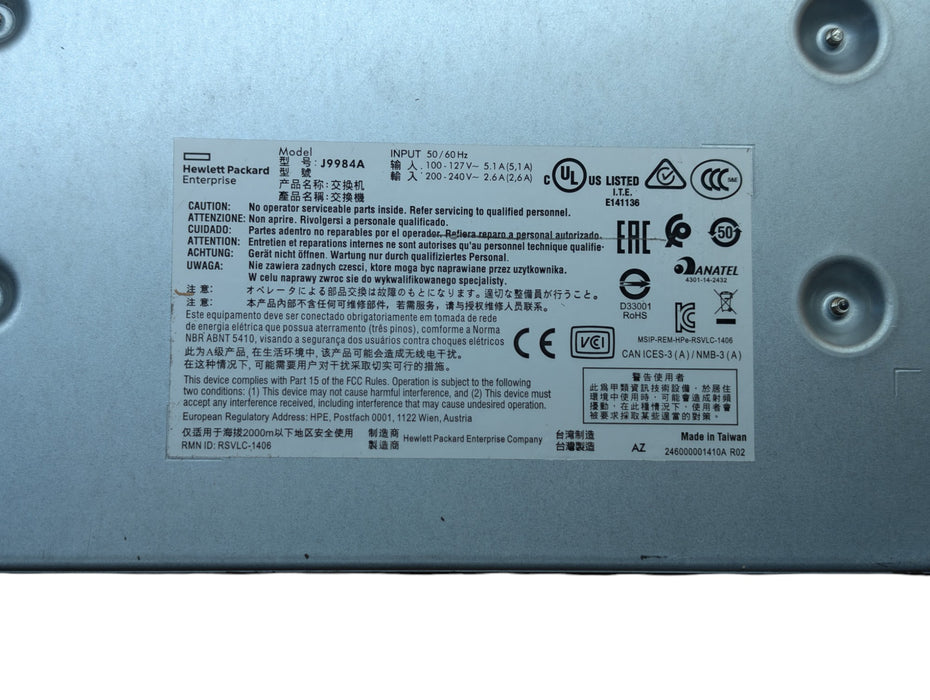 HPE OfficeConnect 1820 J9984A - 48-Port PoE+ Gigabit Switch 4x SFP